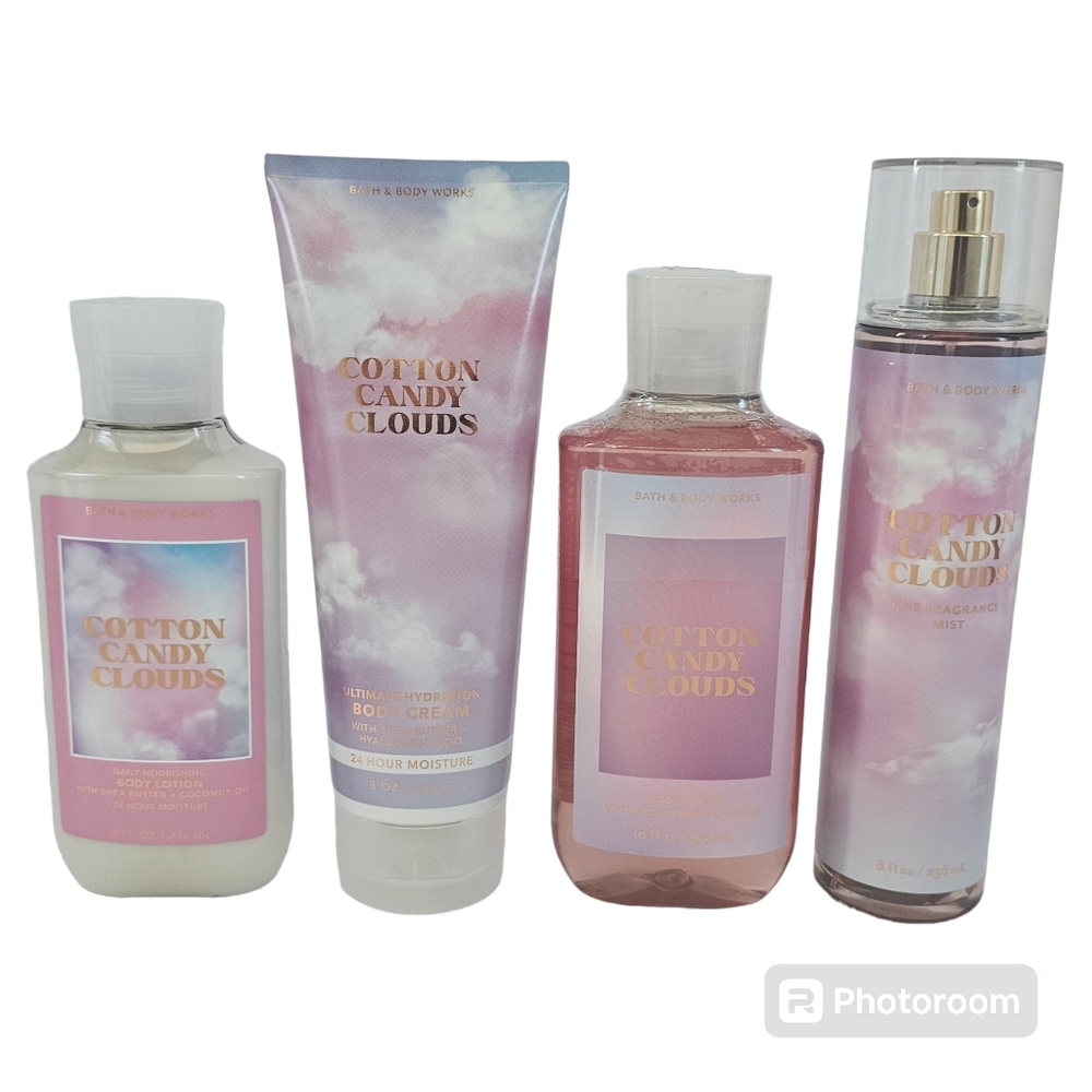 BBW Cotton Candy Clouds 4PC FULL SET NEW FULL-SIZE